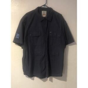Blue button down‎ shirt size xxxl